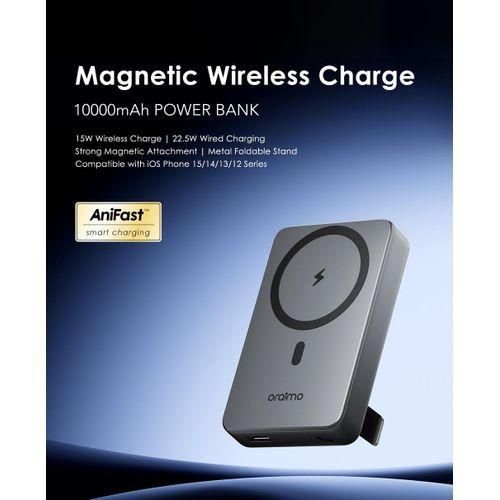 Oraimo MagPower 15 10000mAh Magnetic Wireless Power Bank, 15W Fast Charge, USB-C PD, Foldable Stand, MagSafe Compatible Portable Charger Kenya