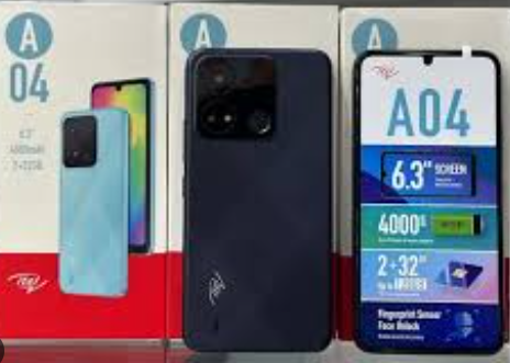 Brand New ITEL A04 2GB Ram + 32GB Rom Battery 4,000 mAh Camera 5 MP + QVGA Selfie 5 MP Display 6.3 inches OS Android 12 Processor Quad-core Colors Sandstone Black, Violet, Lake Cyan