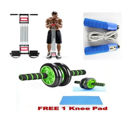 Abs Roller +Chest pull+ Skipping rope fitness Roller abs and chest expender pull for sports body workout exercise fitness exercise