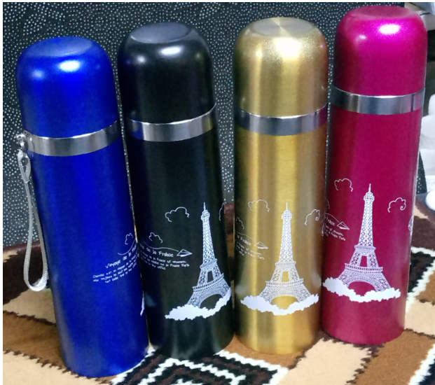 500ML Metallic Thermos Vacuum Flask Travel Cup water bottle