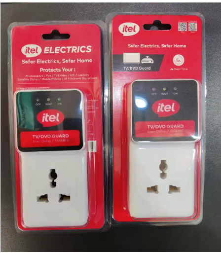 Itel Tv guard, power surge accessory, 13AMPS with 6 seconds delay for Tv protection for electricity flactuations . Tv guard.