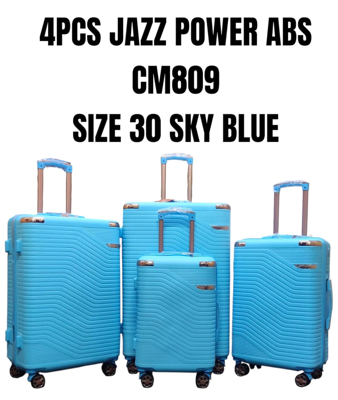4pcs JAZZ POWER ABS Luggage Set
✨ Travel smart. Travel strong.
📏 Size: 30
Travel with confidence using the JAZZ POWER 4-Piece ABS Luggage Set, designed for strength, style, and smooth mobility. Built