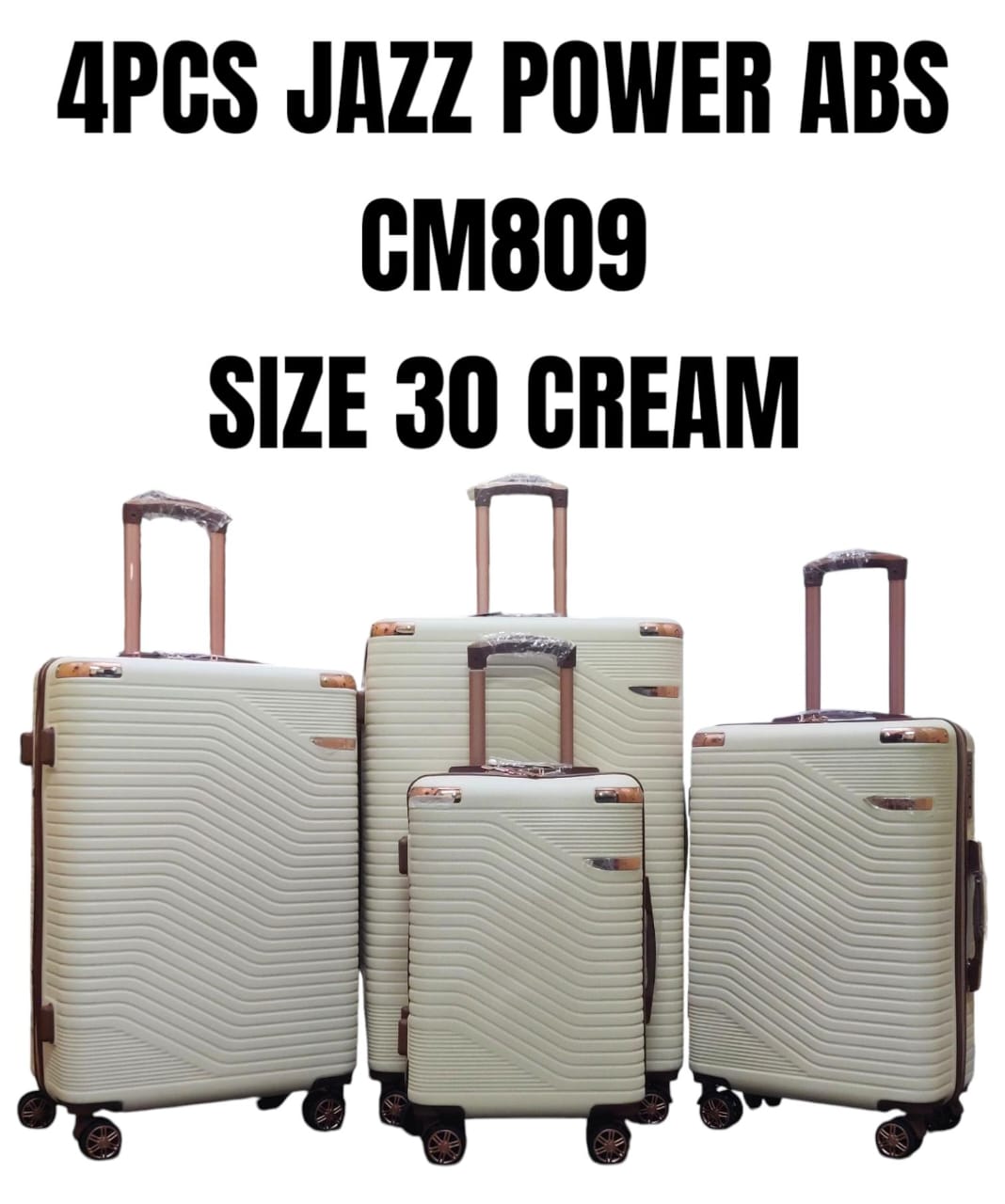 4pcs JAZZ POWER ABS Luggage Set
✨ Travel smart. Travel strong.
📏 Size: 30
Travel with confidence using the JAZZ POWER 4-Piece ABS Luggage Set, designed for strength, style, and smooth mobility. Built