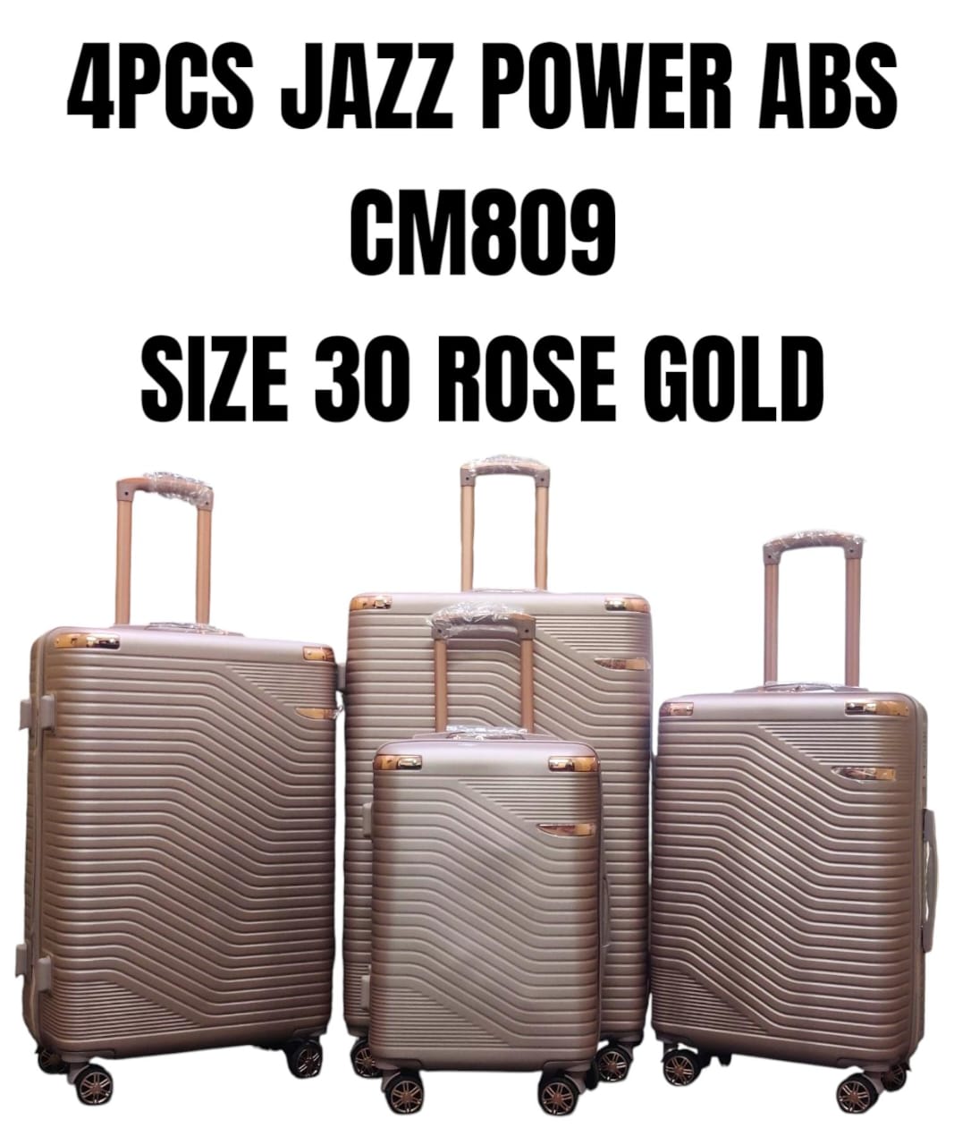 4pcs JAZZ POWER ABS Luggage Set
✨ Travel smart. Travel strong.
📏 Size: 30
Travel with confidence using the JAZZ POWER 4-Piece ABS Luggage Set, designed for strength, style, and smooth mobility. Built