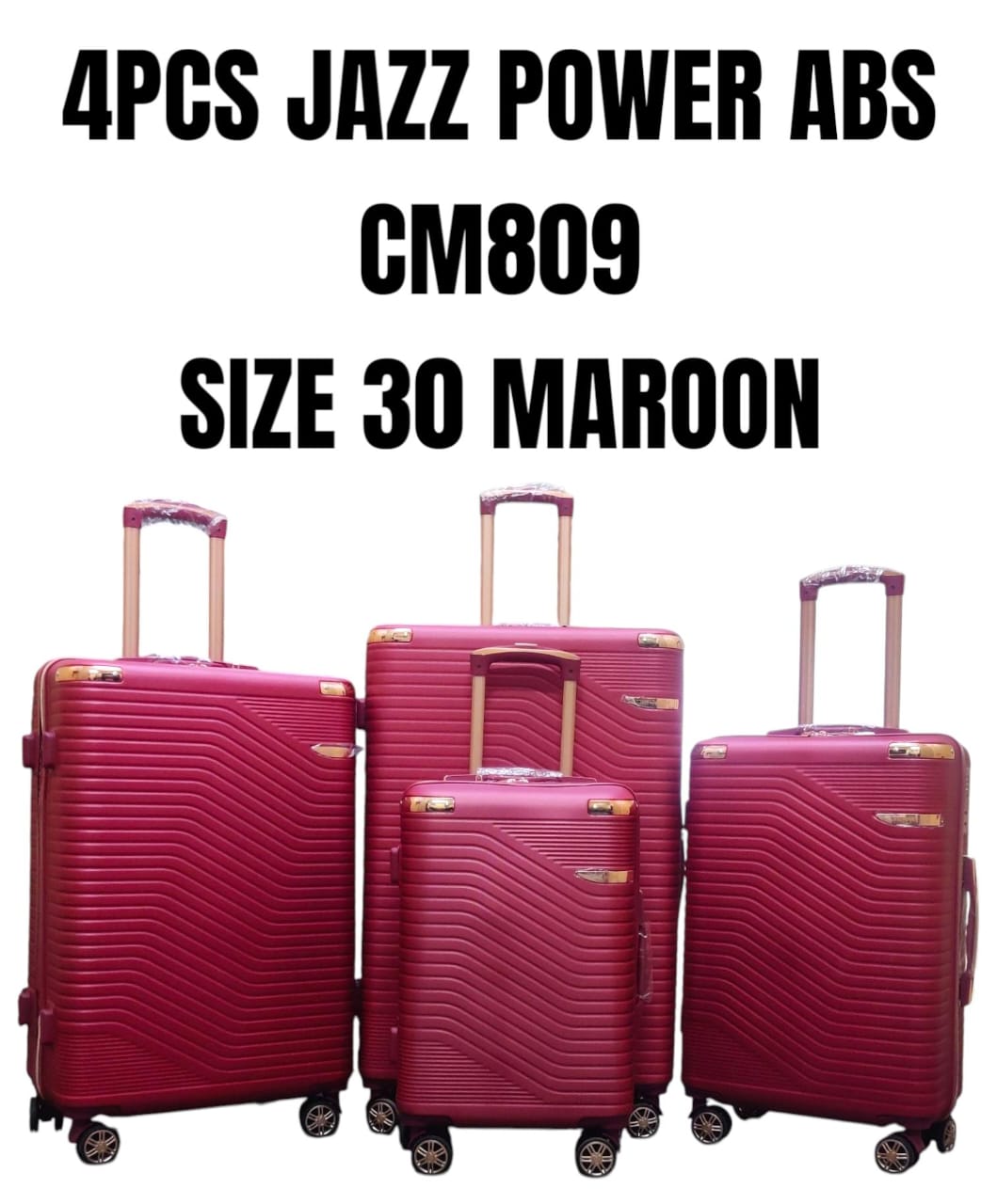 4pcs JAZZ POWER ABS Luggage Set
✨ Travel smart. Travel strong.
📏 Size: 30
Travel with confidence using the JAZZ POWER 4-Piece ABS Luggage Set, designed for strength, style, and smooth mobility. Built