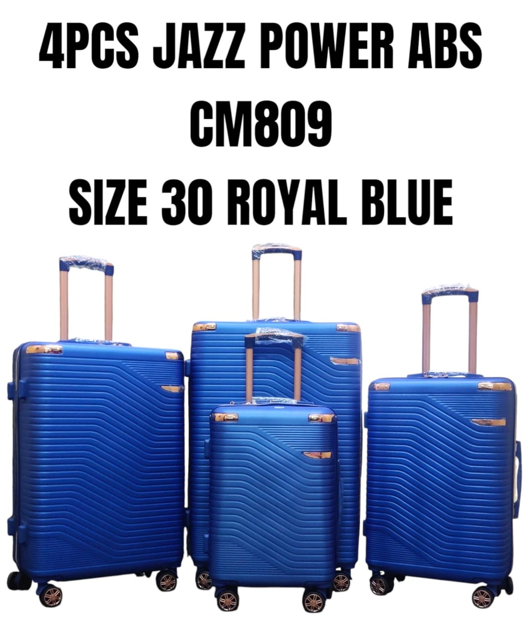 4pcs JAZZ POWER ABS Luggage Set
✨ Travel smart. Travel strong.
📏 Size: 30
Travel with confidence using the JAZZ POWER 4-Piece ABS Luggage Set, designed for strength, style, and smooth mobility. Built