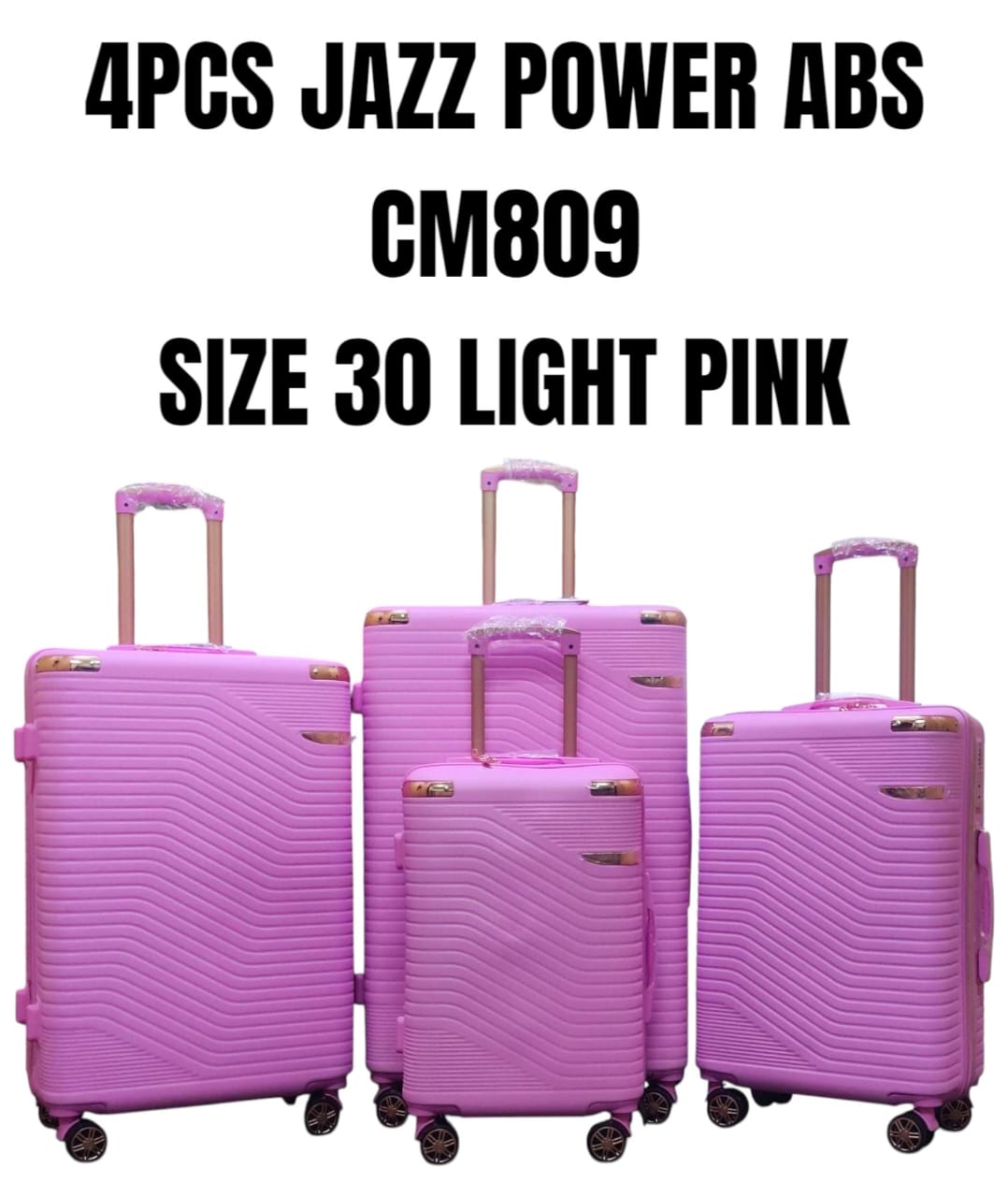 4pcs JAZZ POWER ABS Luggage Set
✨ Travel smart. Travel strong.
📏 Size: 30
Travel with confidence using the JAZZ POWER 4-Piece ABS Luggage Set, designed for strength, style, and smooth mobility. Built