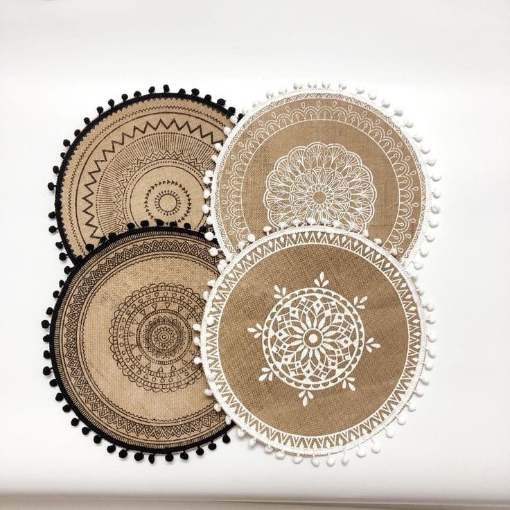 New design-Elegant African print Heavy Cotton fabric table mats