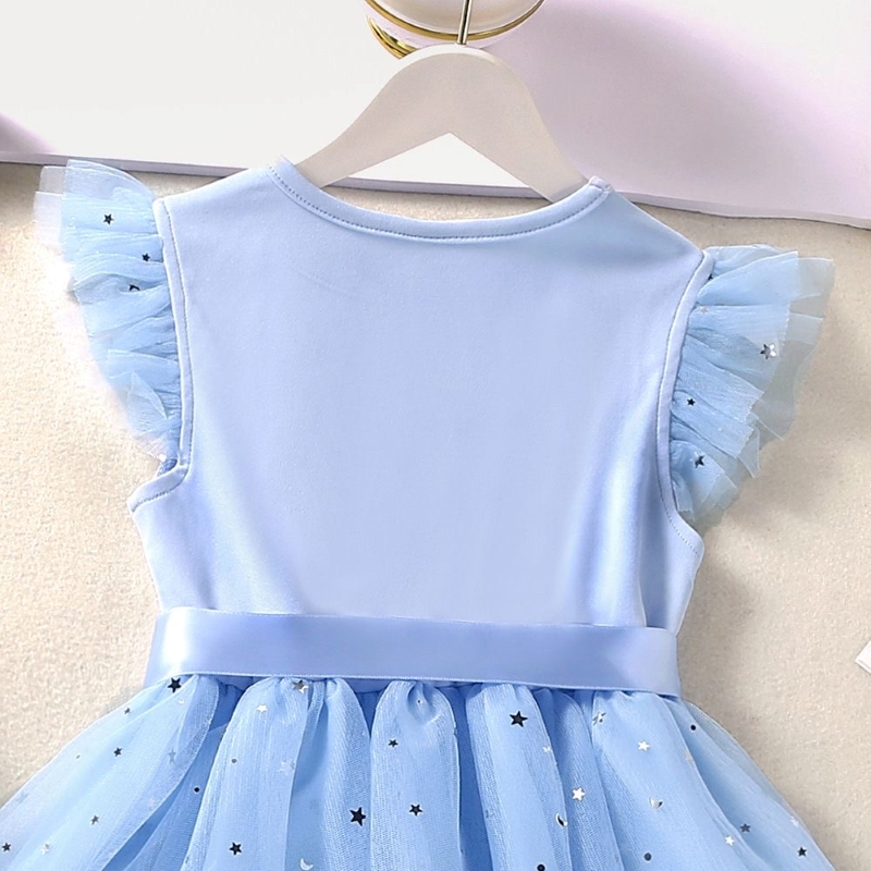 Toddler Girls Tulle Dress Ruffle Sleeveless Summer Baby Girl Fashion Tutu Dresses pink 90cm