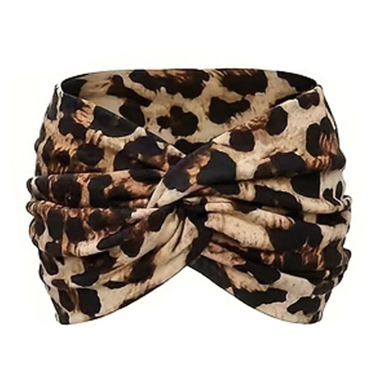 New Extra Wide Side Women's Stretch Knot Cross Yoga Exercise Stretch Headband black as picture