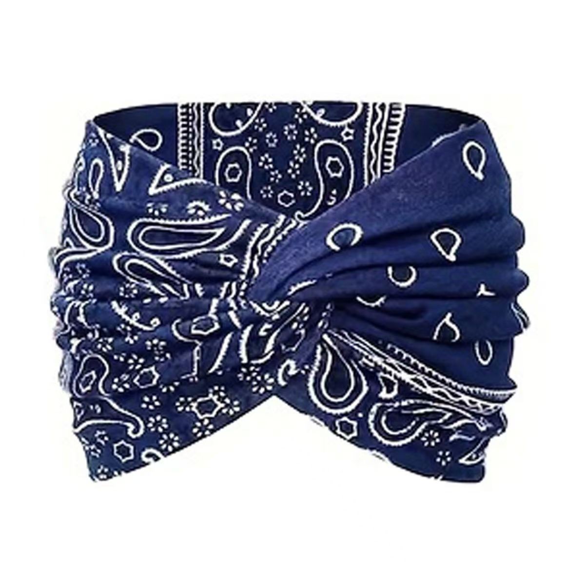 New Extra Wide Side Women's Stretch Knot Cross Yoga Exercise Stretch Headband black as picture