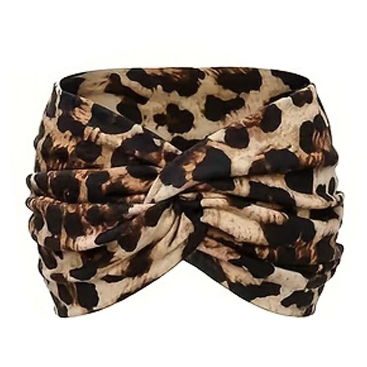 New Extra Wide Side Women's Stretch Knot Cross Yoga Exercise Stretch Headband black as picture