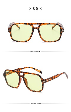 Retro Aviator Sunglasses for Women Men Red Lens as picture
