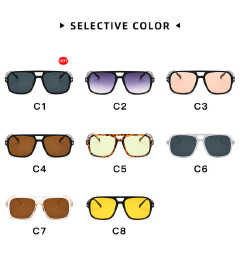 Retro Aviator Sunglasses for Women Men Red Lens as picture