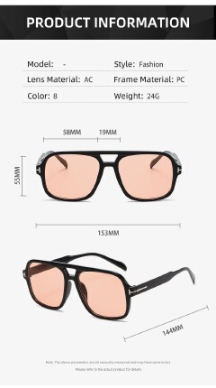 Retro Aviator Sunglasses for Women Men Red Lens as picture
