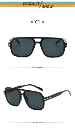 Retro Aviator Sunglasses for Women Men Red Lens as picture