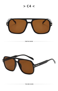 Retro Aviator Sunglasses for Women Men Red Lens as picture