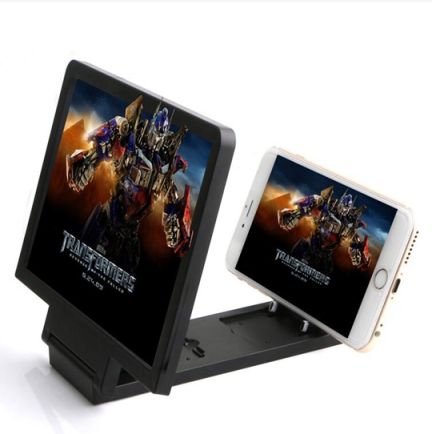 12inch Mobile Phone Curved Screen Amplifier HD 3D Video Mobile Phone Magnifying Glass Stand Bracket Phone Foldable Holder