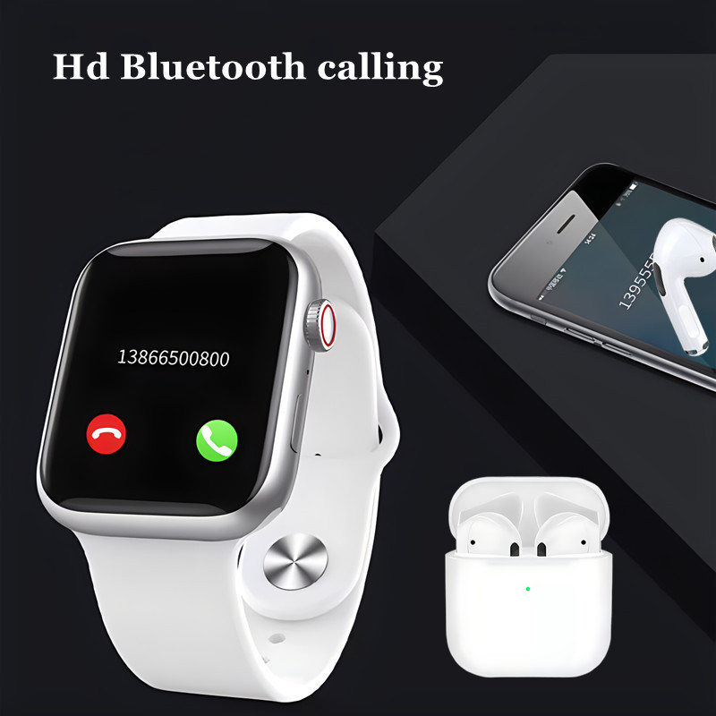 RichRipple 2 in 1 Smart Watch Men Women Bluetooth Calling Blood Pressure Heart Rate Monitor Sports Fitness Bracelet Smartwatch+Free Gift T55 Pro Max Bluetooth Earphone