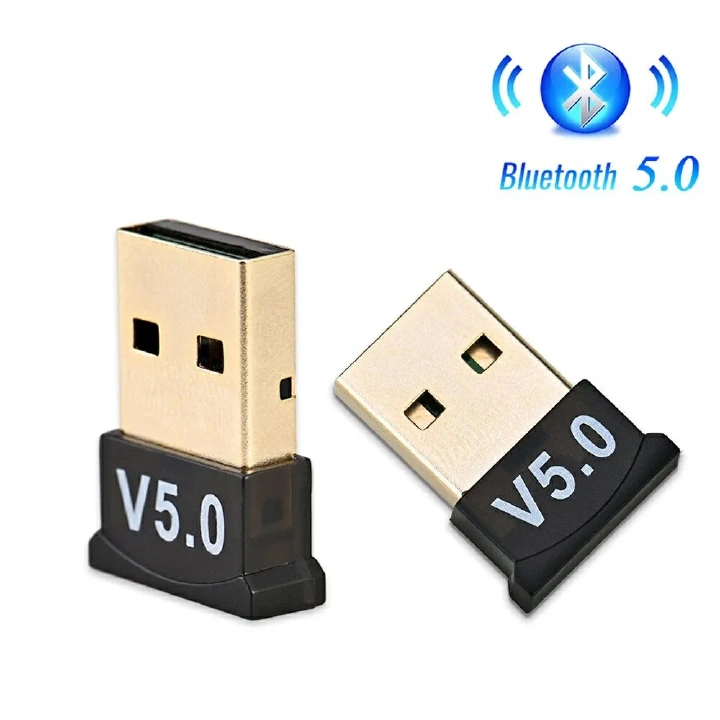 USB Bluetooth 5.0 Adapter Bluetooth Receiver Transmitter Wireless Audio Bluetooth Dongle for Computer PC Laptop Phone Tablet Printer Headphone Speaker Wireless Mouse Keyboard Music Black one size
