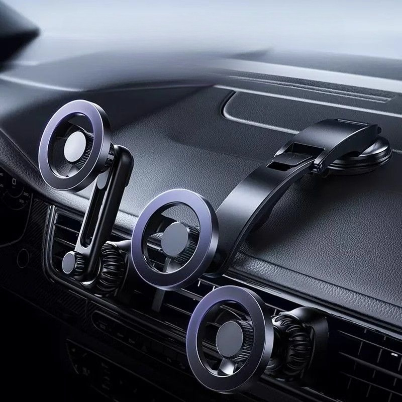 Magsafe Car Mount【20 Strong Magnets】Magnetic Phone Holder for Car Phone Holder Mount Dash【360°】Cell Phone Holders for Your Car Accessories for Women Men iPhone 16 Pro Max 15 14 13 12 Plus 尊享黑 标准