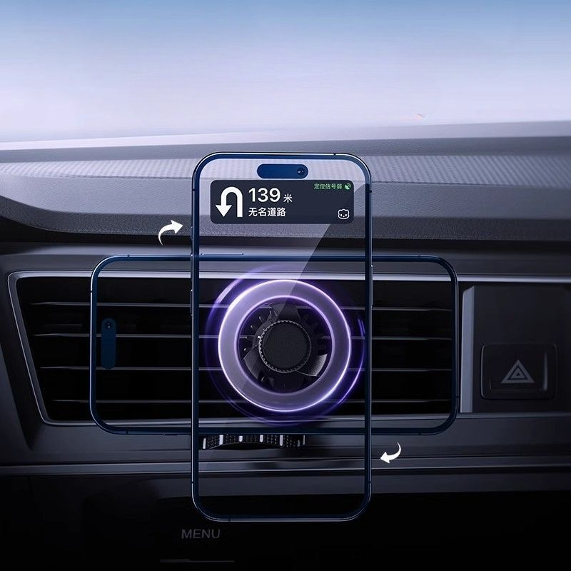 Magsafe Car Mount【20 Strong Magnets】Magnetic Phone Holder for Car Phone Holder Mount Dash【360°】Cell Phone Holders for Your Car Accessories for Women Men iPhone 16 Pro Max 15 14 13 12 Plus 尊享黑 标准