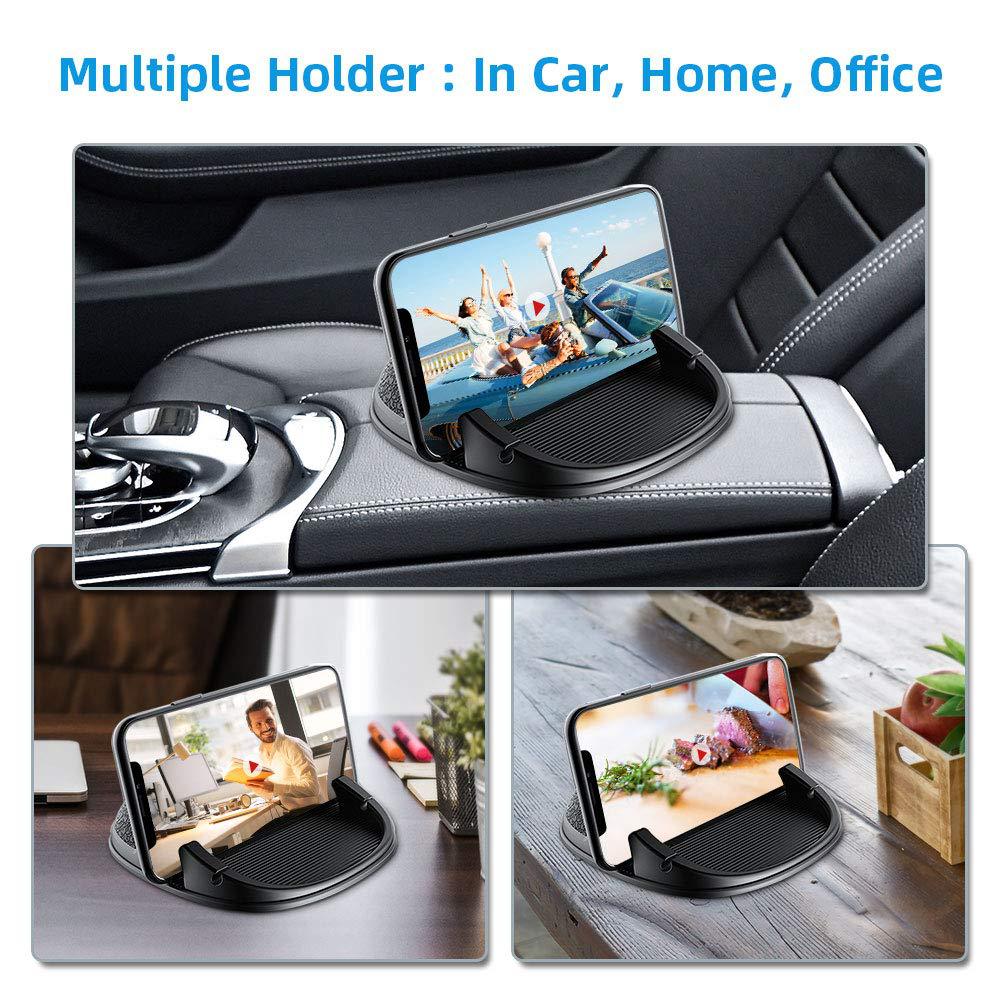 Dashboard Car Phone Holder, Universal Cell Phone Car Holder, Ultra Stable Non-Slip Hands-Free Car Accessory, Compatible with iPhone, Most Smartphones and GPS 黑色 标准