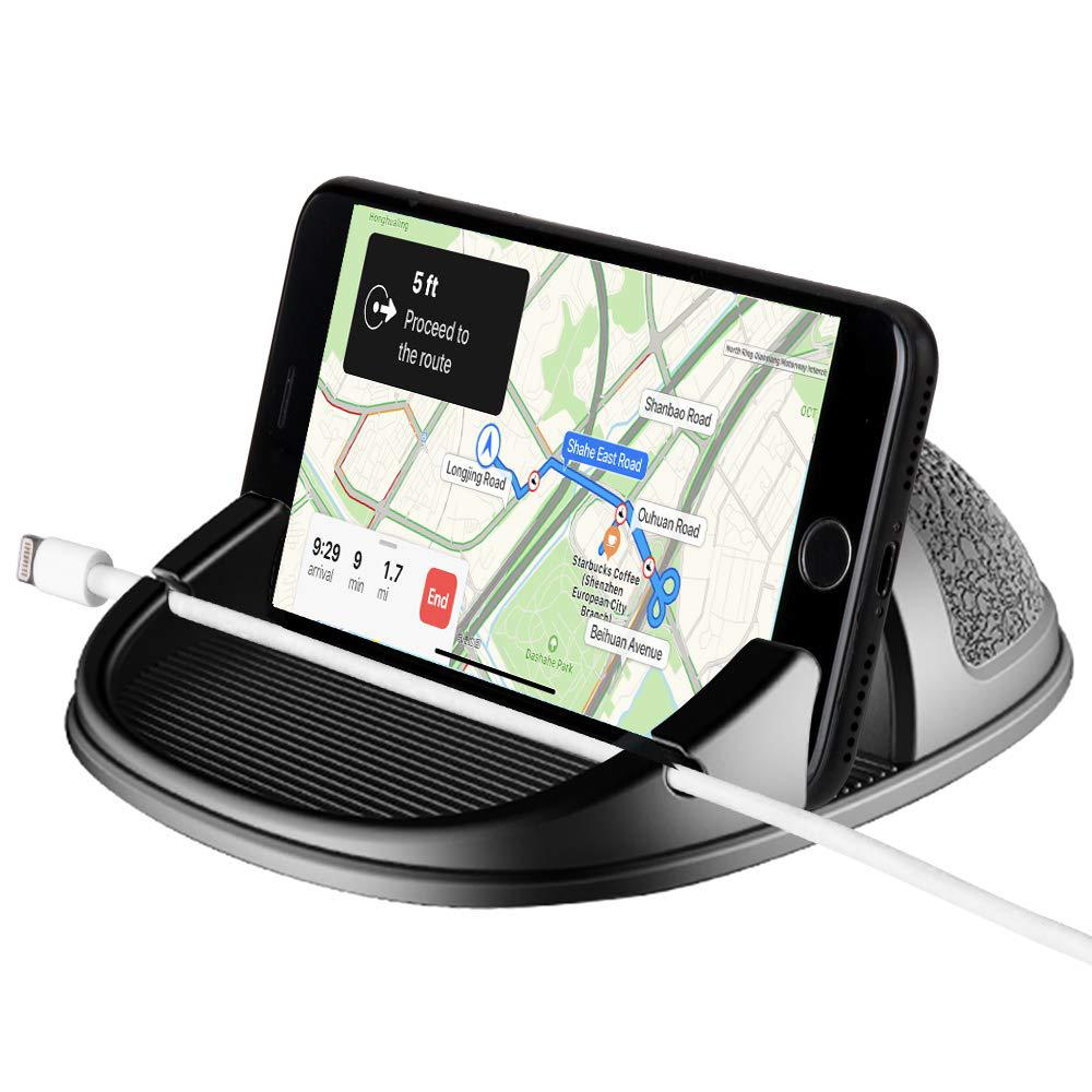 Dashboard Car Phone Holder, Universal Cell Phone Car Holder, Ultra Stable Non-Slip Hands-Free Car Accessory, Compatible with iPhone, Most Smartphones and GPS 黑色 标准