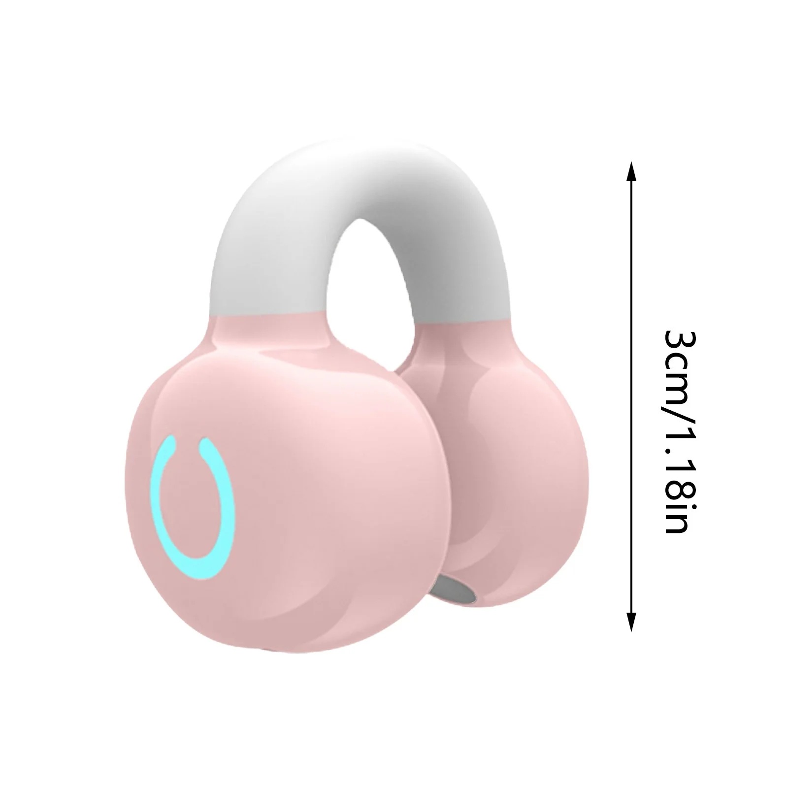 Open Ear Wireless Headset Bluetooth Single Ear Stereo Ear Clip On Earbuds for Sports Business Workout Deep Bass Noise Cancelling Headphone/Bluetooth Earphone Black Regular Size