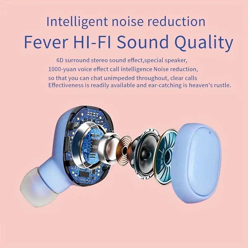 TWS Wireless Earphone, Small And Portable Ipx4 Waterproof, In-ear Wireless Earphone Mini Earbuds With Charging Case Holiday Gift Recommendation Black One Size