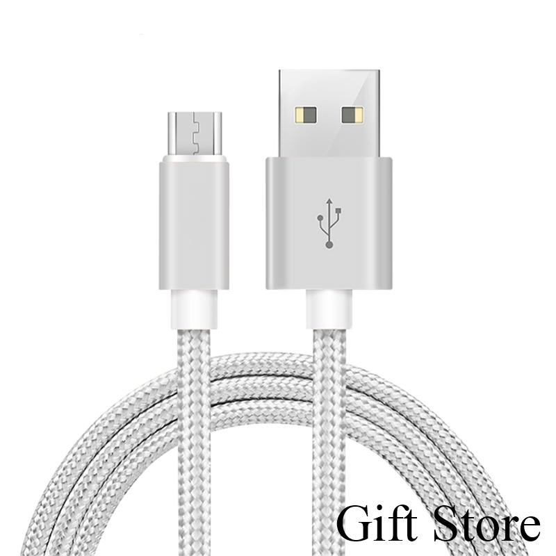 Micro USB Data Cables Fast Charging data line For Android Phone Nylon charging cables Charger Cable Black Micro usb 1m