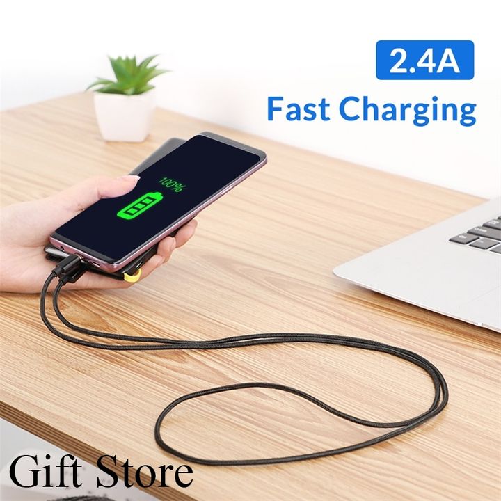 Micro USB Data Cables Fast Charging data line For Android Phone Nylon charging cables Charger Cable Black Micro usb 1m