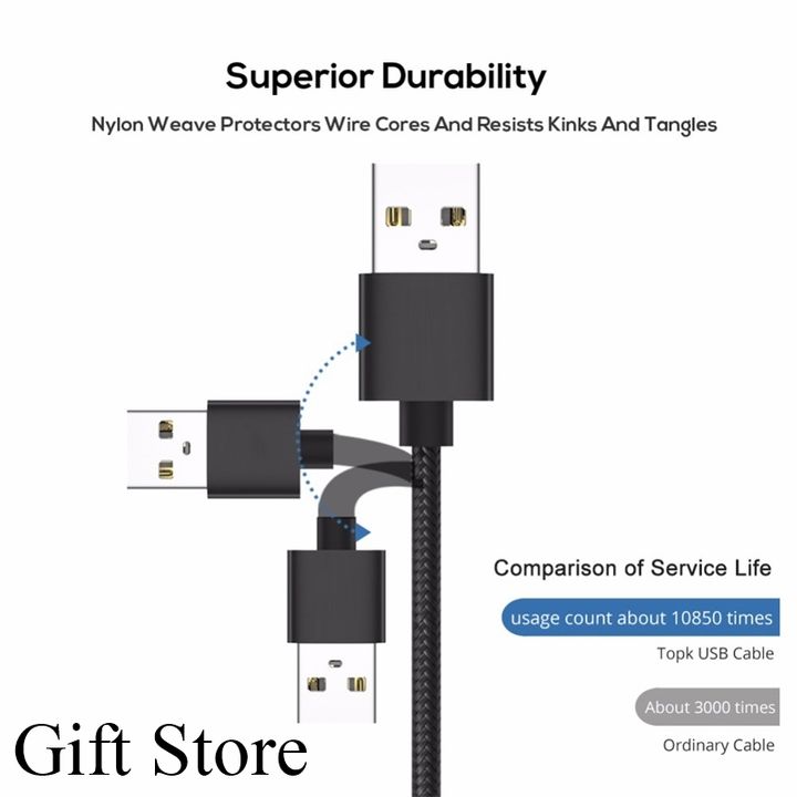 Micro USB Data Cables Fast Charging data line For Android Phone Nylon charging cables Charger Cable Black Micro usb 1m