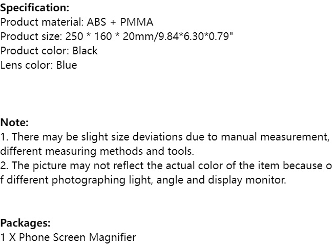 12inch Mobile Phone Curved Screen Amplifier HD 3D Video Mobile Phone Magnifying Glass Stand Bracket Phone Foldable Holder Black 12 inch