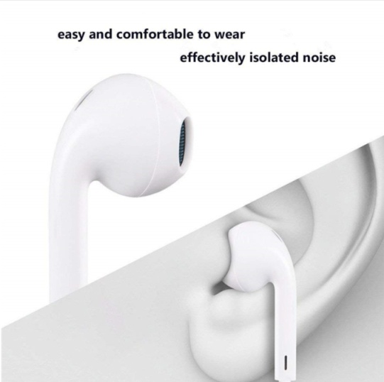 Stereo Headphones Wired Bluetooth Earphone For iPhone 13 12 11 8 7 Plus X XR XS Max Fone De Ouvido Sports Auriculares Earpiece White Length:1.1m