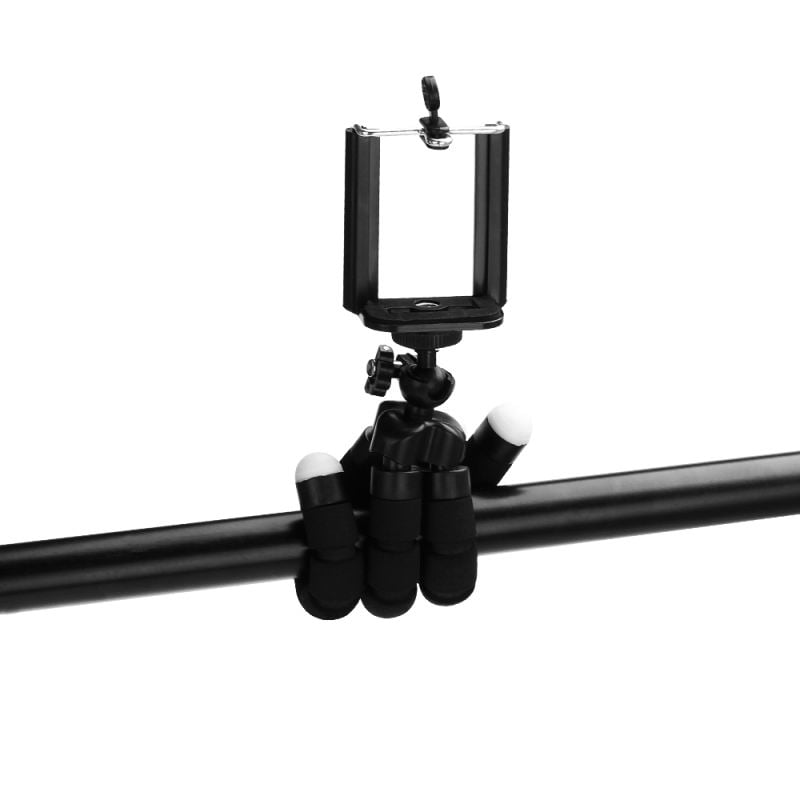 Tripods tripod for phone Mobile camera holder Clip smartphone monopod tripe stand octopus mini tripod stativ for phone Black Size:150 x 35 x 35mm