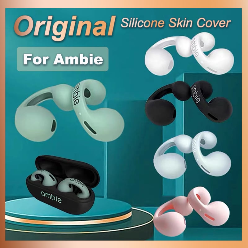 Earphone Case For Ambie Sound Earcuffs AM-TW01 Skin Covers Ear Tips Pads Caps Silicone Protective Case Wireless Bluetooth Earbuds Accessories Only Case
