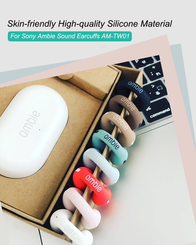 Earphone Case For Ambie Sound Earcuffs AM-TW01 Skin Covers Ear Tips Pads Caps Silicone Protective Case Wireless Bluetooth Earbuds Accessories Only Case