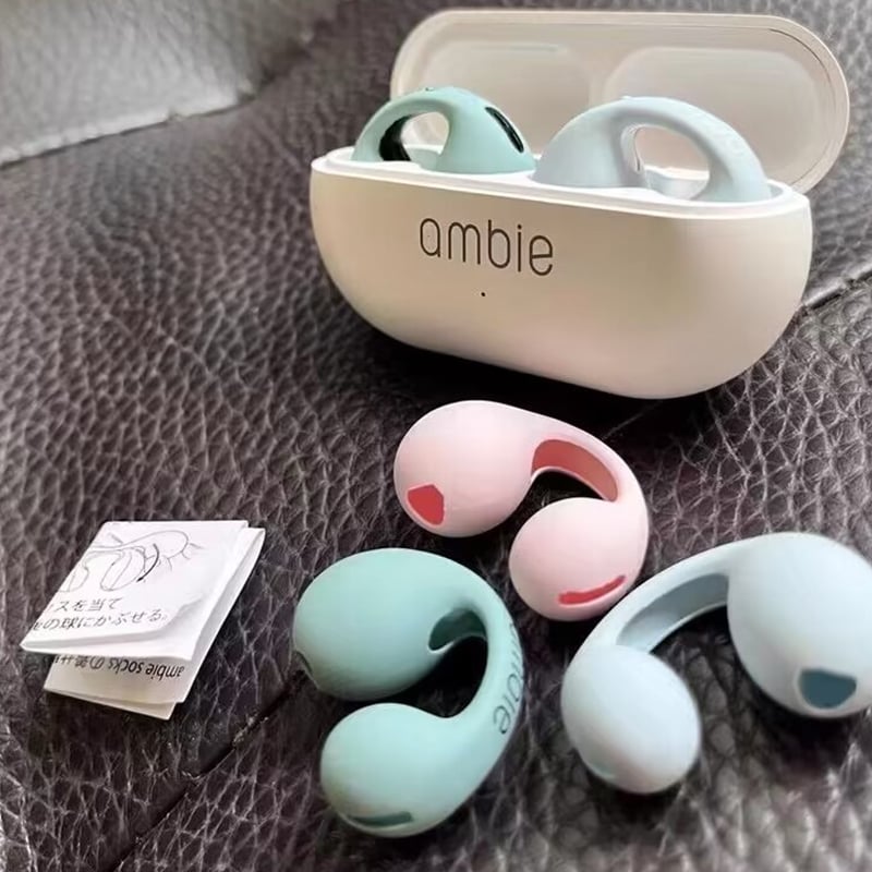 Earphone Case For Ambie Sound Earcuffs AM-TW01 Skin Covers Ear Tips Pads Caps Silicone Protective Case Wireless Bluetooth Earbuds Accessories Only Case