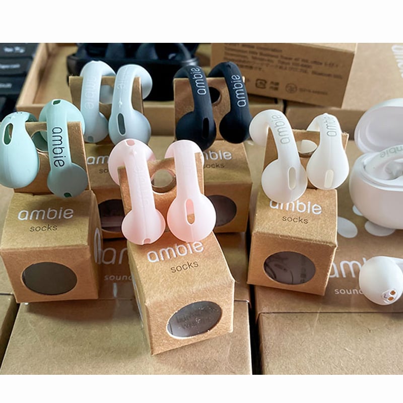 Earphone Case For Ambie Sound Earcuffs AM-TW01 Skin Covers Ear Tips Pads Caps Silicone Protective Case Wireless Bluetooth Earbuds Accessories Only Case