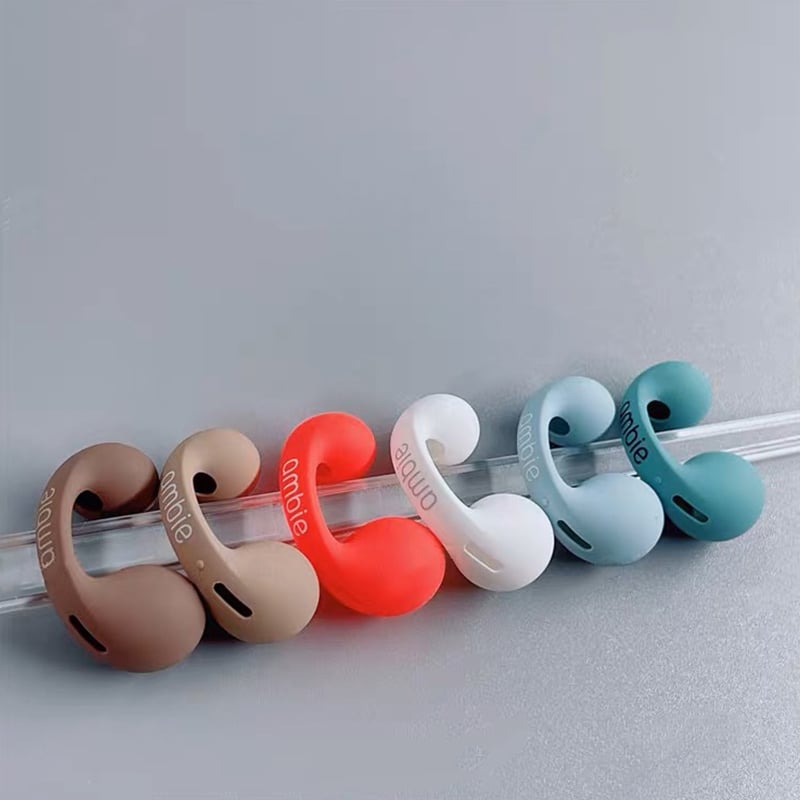 Earphone Case For Ambie Sound Earcuffs AM-TW01 Skin Covers Ear Tips Pads Caps Silicone Protective Case Wireless Bluetooth Earbuds Accessories Only Case