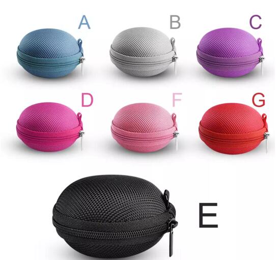 Discounted products Canvas Zipper Bag Earphone Cable Mini Box Portable Coin Purse Headphone Bag color sent randomly Black One Size