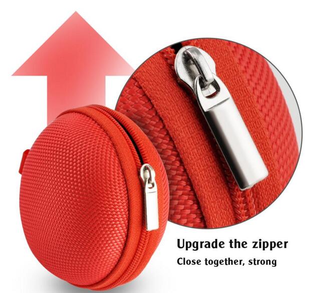 Discounted products Canvas Zipper Bag Earphone Cable Mini Box Portable Coin Purse Headphone Bag color sent randomly Black One Size