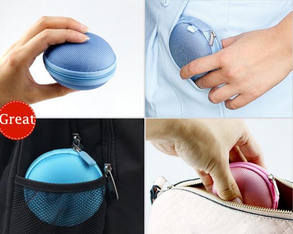 Discounted products Canvas Zipper Bag Earphone Cable Mini Box Portable Coin Purse Headphone Bag color sent randomly Black One Size