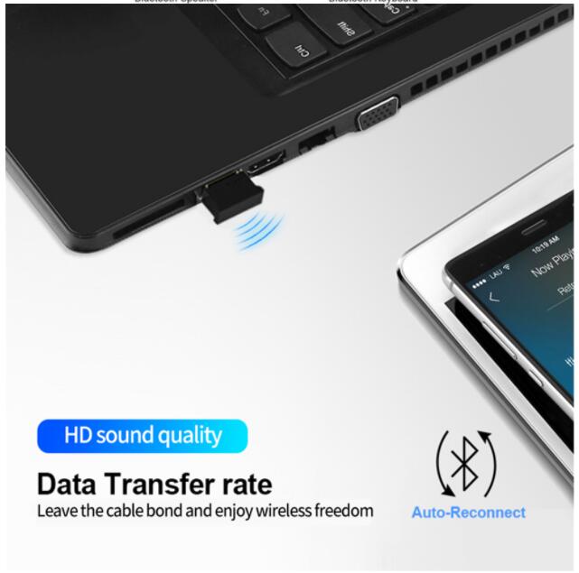 Wireless USB Bluetooth Adapter 5.0 Bluetooth Dongle Music Sound Receiver Adaptador Bluetooth Transmitter For Computer PC Laptop