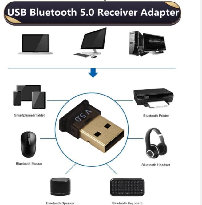 Wireless USB Bluetooth Adapter 5.0 Bluetooth Dongle Music Sound Receiver Adaptador Bluetooth Transmitter For Computer PC Laptop