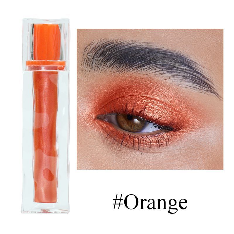 Liquid Shimmer Eyeshadow Waterproof Eye Brightener Highlighter Stick Makeup orange 15g