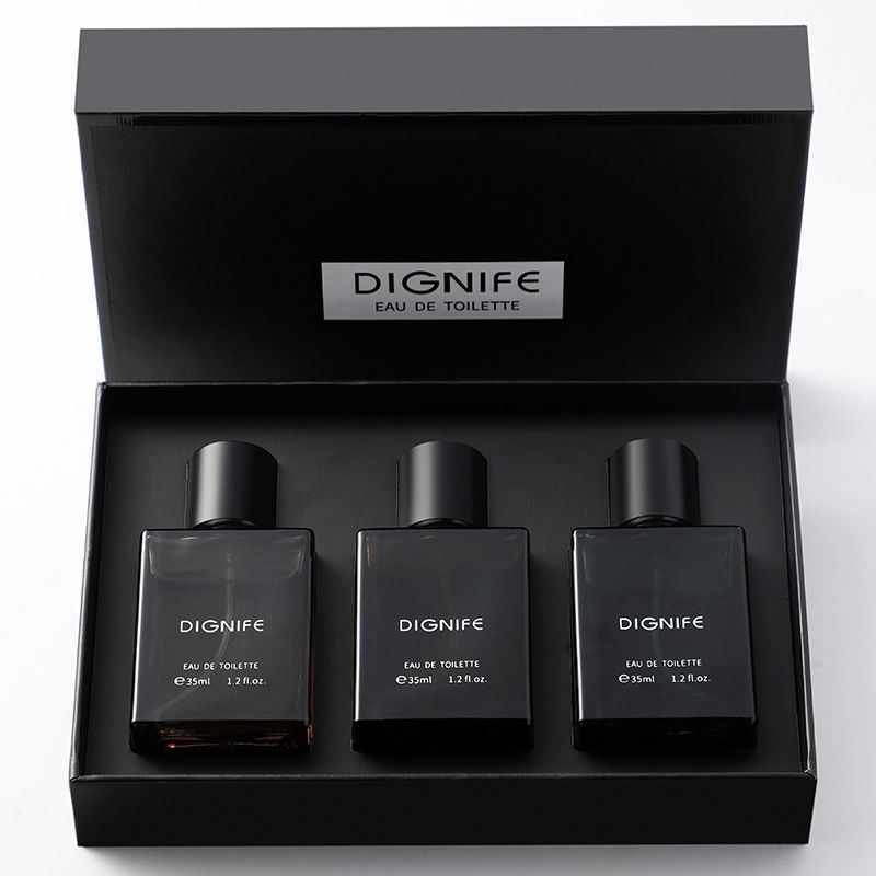 Wait for Concubine Li's elegant knight men's perfume three-piece gift box cross-border blue earth, wild and long-lasting fragrance Black 30ml*3