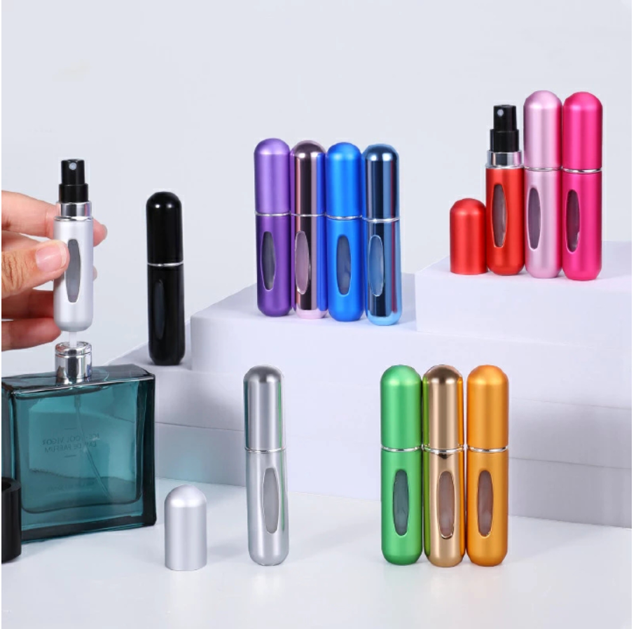 New Arrival Portable Mini Refillable Perfume Bottle With Spray Scent Pump Empty Cosmetic Containers Atomizer Bottle For Travel Tool random color 5ml