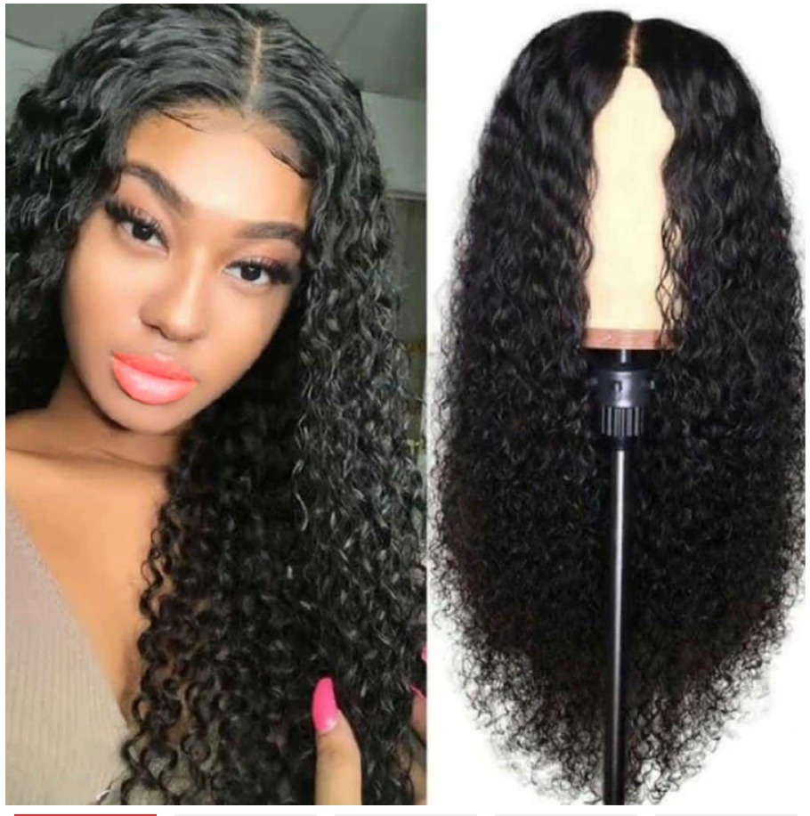 Wig ladies fashion long curly black wigs hair for women gift Black One size